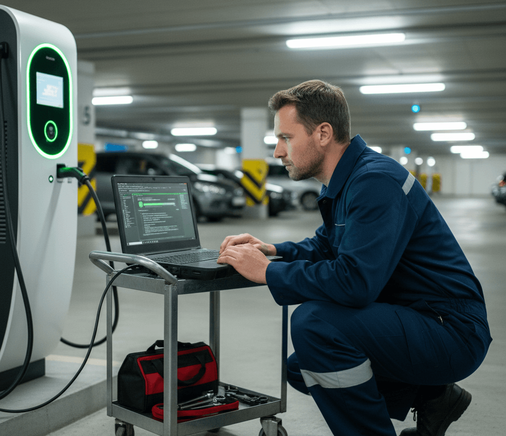 Wsparcie techniczne i monitoring stacji EV
